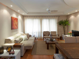Sala de Estar e Jantar, Milena Decker Arquiteura Milena Decker Arquiteura Eclectic style living room
