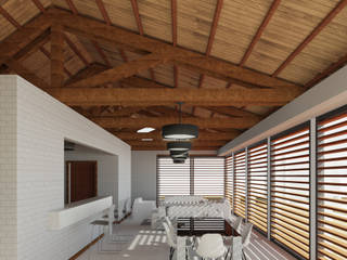 Casa Ginebra JPO, COLECTIVO CREATIVO COLECTIVO CREATIVO 现代客厅設計點子、靈感 & 圖片 木頭 White
