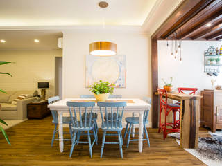APARTAMENTO CENTRO II Join Arquitetura e Interiores Salas de jantar rústicas