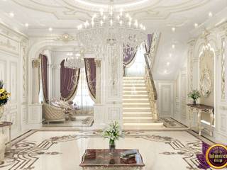 ​ House Design in Cambodia from Katrina Antonovich, Luxury Antonovich Design Luxury Antonovich Design Classic style corridor, hallway and stairs