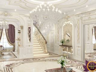 ​ House Design in Cambodia from Katrina Antonovich, Luxury Antonovich Design Luxury Antonovich Design Classic style corridor, hallway and stairs