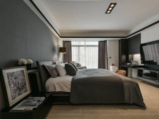 黑白。雅緻, 存果空間設計有限公司 存果空間設計有限公司 Modern style bedroom