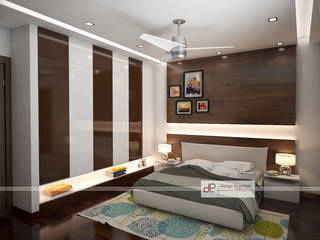 Villa at Jay Pee Greens Greater Noida , Design Essentials Design Essentials Modern style bedroom Plywood Brown