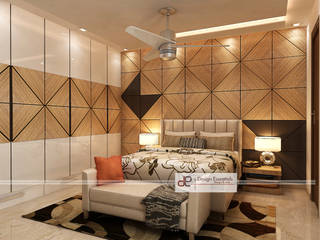 Villa at Jay Pee Greens Greater Noida , Design Essentials Design Essentials Modern style bedroom Plywood Beige
