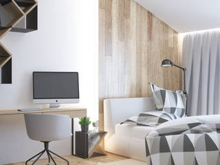 Комната студента, JoinForces studio JoinForces studio Dormitorios de estilo minimalista