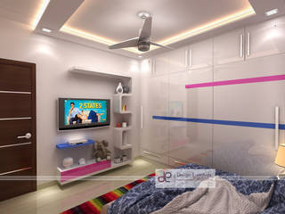 Residence at Rohini, New Delhi, Design Essentials Design Essentials Stanza dei bambini moderna Compensato