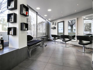 SALON DE COIFFURE CONTEMPORAIN, AUDE SWEET HOME AUDE SWEET HOME Espacios comerciales