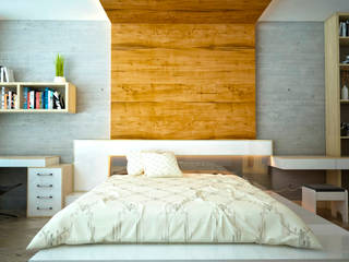 Diseño interior , Studio03 Studio03 Bedroom لکڑی Wood effect