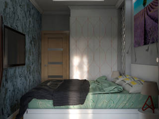 Квартира в ЖК 9-18, AG design AG design غرفة نوم