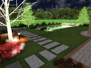 KAVACIK ACARKENT VİLLALARI AYDINLATMA PROJESİ // KAVACIK ACARKENT VILLA'S GARDEN LIGHTING PROJECT, AYTÜL TEMİZ LANDSCAPE DESIGN AYTÜL TEMİZ LANDSCAPE DESIGN Modern style gardens