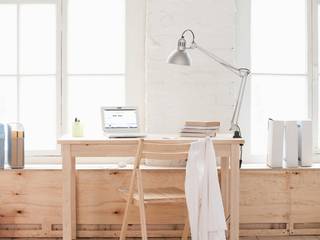 mein Schreibtisch, cremegreen cremegreen Phòng học/văn phòng phong cách tối giản