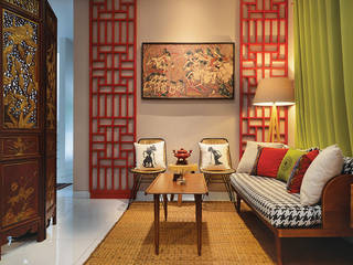 Interior Residential - Lanata 2 Residence, RANAH RANAH Salas de estar ecléticas Vermelho