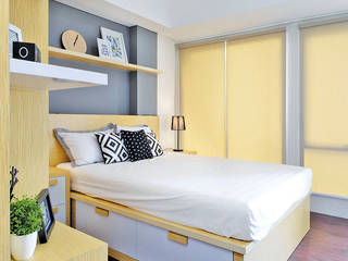 Studio Apartment - Bintaro Plaza Residence, RANAH RANAH Camera da letto in stile scandinavo Effetto legno