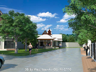 ภาพ3Dโครงการหมู่บ้าน, MaxShop MaxShop Eclectic style houses Concrete