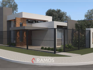 Residencia M, Studio Alessandro Ramos Arquitetura Studio Alessandro Ramos Arquitetura Rumah Modern