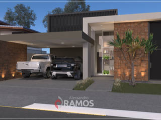 Residencial em Ponta Porã, MS, Studio Alessandro Ramos Arquitetura Studio Alessandro Ramos Arquitetura Maisons modernes