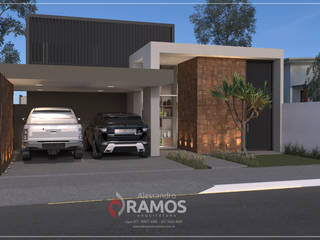 Residencial em Ponta Porã, MS, Studio Alessandro Ramos Arquitetura Studio Alessandro Ramos Arquitetura Rumah Modern