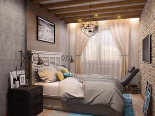 В стиле гранж, Дизайнер Светлана Юркова Дизайнер Светлана Юркова Modern style bedroom