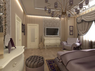 Звёздный шик, Дизайнер Светлана Юркова Дизайнер Светлана Юркова Classic style bedroom