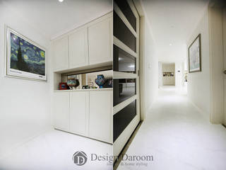 잠실 리센츠 아파트, Design Daroom 디자인다룸 Design Daroom 디자인다룸 Modern Corridor, Hallway and Staircase