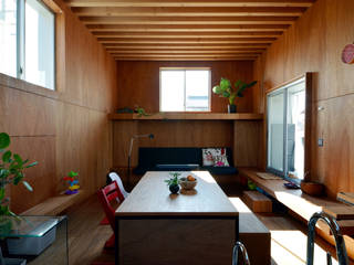 本庄の家, 神永設計 神永設計 Modern Living Room Wood Wood effect