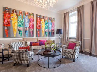 Wohnung in Prenzlauerberg - Berlin . , CONSCIOUS DESIGN - Interiors by Nicoletta Zarattini CONSCIOUS DESIGN - Interiors by Nicoletta Zarattini Living room Purple/Violet