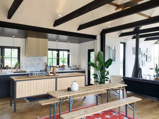The Kent Kitchen by deVOL , deVOL Kitchens deVOL Kitchens Rustic style kitchen Wood Blue