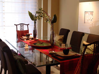 Cashew Villa, E&U E&U Asian style dining room Bricks