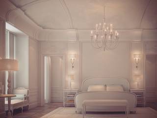 Patrician Classique Bedroom Design, IONS DESIGN IONS DESIGN Phòng ngủ phong cách tối giản Gỗ White