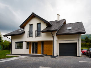 Dom monochromatyczny - realizacja, in2home in2home Minimalistische Häuser