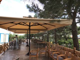 ÇAMLICA CAFE ŞEMSİYESİ, Akaydın şemsiye Akaydın şemsiye Tropischer Garten Eisen/Stahl Beige