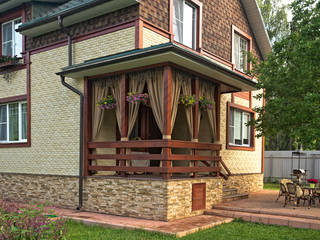 Уличные шторы для веранды, DECOR OUTDOOR DECOR OUTDOOR Balkon, Beranda & Teras Klasik Tekstil Beige