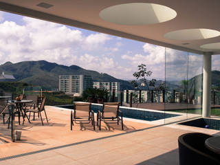 ÁREA EXTERNA VILLAGE TERRASSE, Mutabile Arquitetura Mutabile Arquitetura Modern balcony, veranda & terrace