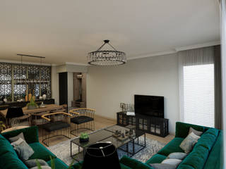 EZGİ AYDOGDU İçmimarlık Danışmanlık ve İnşaat Hiz. – Göztepe_Konut:  tarz Oturma Odası