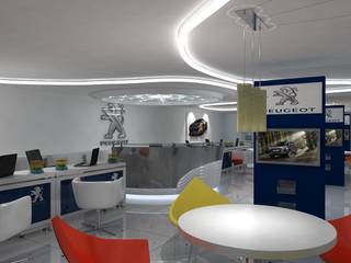 Peugeot Service station - SZR, Gurooji Designs Gurooji Designs Commercial spaces