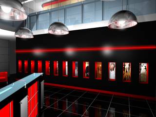 Thin Red Line - Office, Gurooji Designs Gurooji Designs Commercial spaces