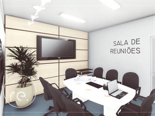 Comercial | Escritório de contabilidade, R.E. Projetos R.E. Projetos Phòng học/văn phòng phong cách tối giản MDF