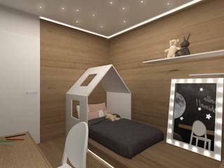 CAMERETTA , Giemmecontract srl. Giemmecontract srl. Camera da letto minimalista Legno Effetto legno