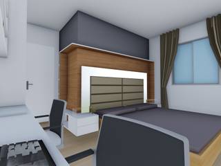 QUARTO DO CASAL RECÉM CASADO 1, DARIO LOBO ARQUITETURA DARIO LOBO ARQUITETURA ห้องนอน