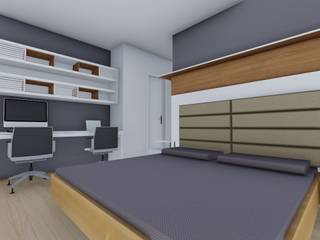 QUARTO DO CASAL RECÉM CASADO 1, DARIO LOBO ARQUITETURA DARIO LOBO ARQUITETURA ห้องนอน