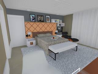 QUARTO DO CASAL WOOD, DARIO LOBO ARQUITETURA DARIO LOBO ARQUITETURA ห้องนอน