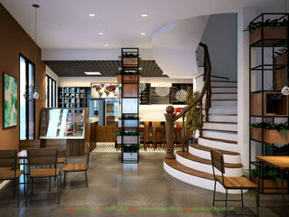 Thiết kế và thi công nội thất quán cafe, Công ty TNHH Thiết kế và Ứng dụng QBEST Công ty TNHH Thiết kế và Ứng dụng QBEST Cocinas modernas