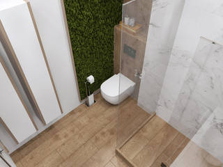 Эко-стиль в новой квартире, Инна Азорская Инна Азорская Ванная комната в скандинавском стиле