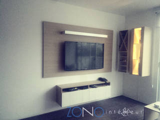 Entrega Muebles TV, Zono Interieur Zono Interieur 모던스타일 미디어 룸