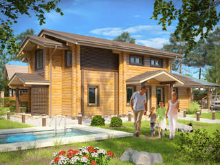 Растущий дом Verona, Amber Haus Amber Haus Rumah Klasik Kayu Wood effect