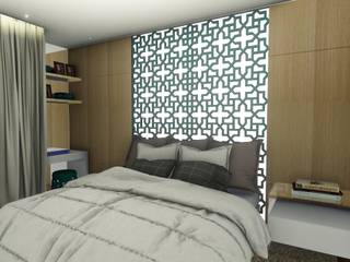 Reforma para uma família com estilos diferentes - moderno e colorido, Studio² Studio² Dormitorios de estilo moderno