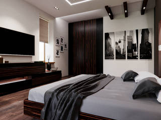 Спальня для мужчины, Myroslav Levsky Myroslav Levsky Minimalist bedroom