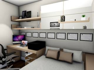 Apartamento compacto para jovem casal moderno, Studio² Studio² Рабочий кабинет в стиле модерн