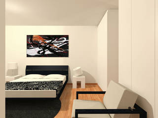 arredamento di una camera da letto - con InteriorBE, Flavia Benigni Architetto Flavia Benigni Architetto Habitaciones modernas