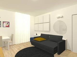 nuovi interni per una giovane famiglia 2, Flavia Benigni Architetto Flavia Benigni Architetto Modern living room